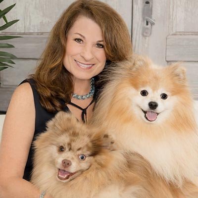 Beautiful pet sitter with two beautiful dogs